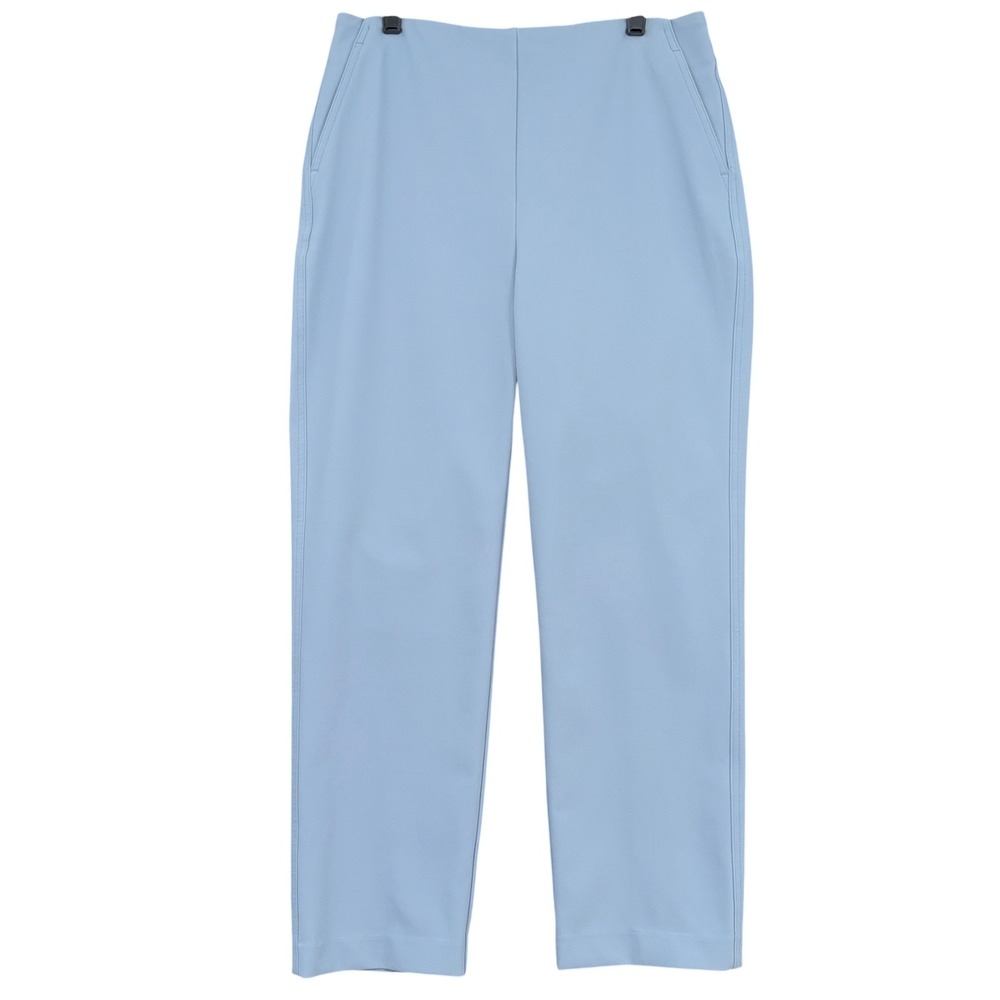 Rachel Zoe Straight Leg Trousers Womens 6 Nylon Blend Light Blue Pants
